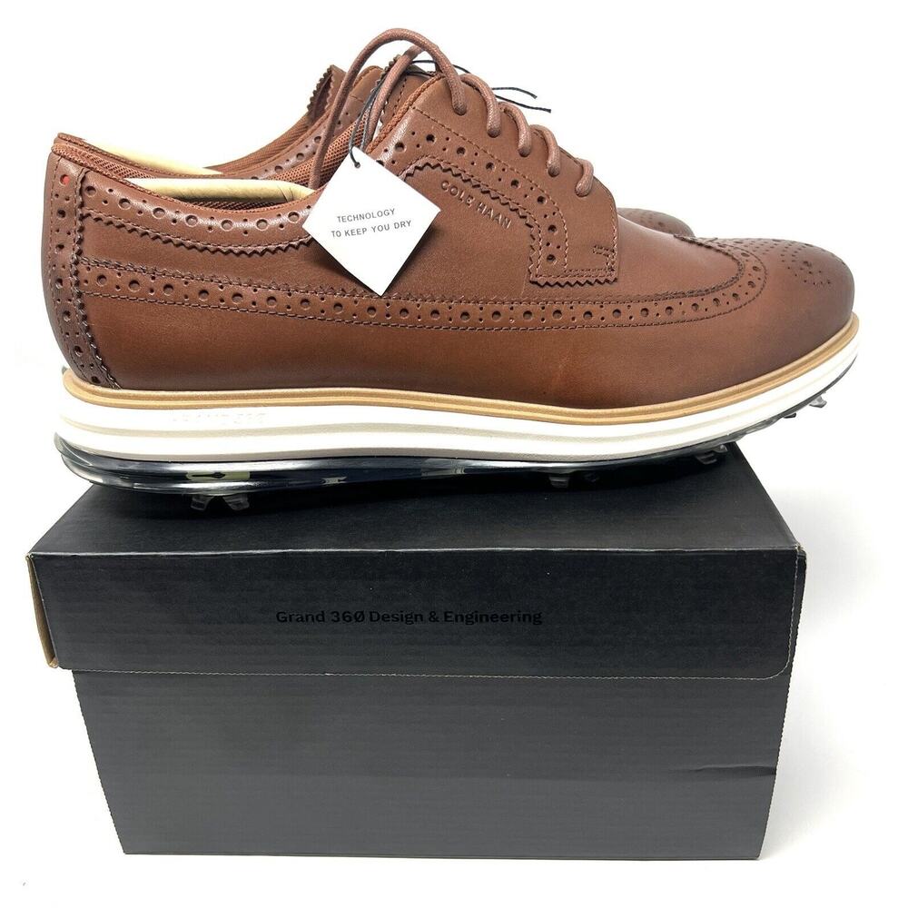 Cole Haan Original Grand Tour Oxford Golf Shoes Wing Tips Mens Size 10.5 C36898 - Picture 2 of 14